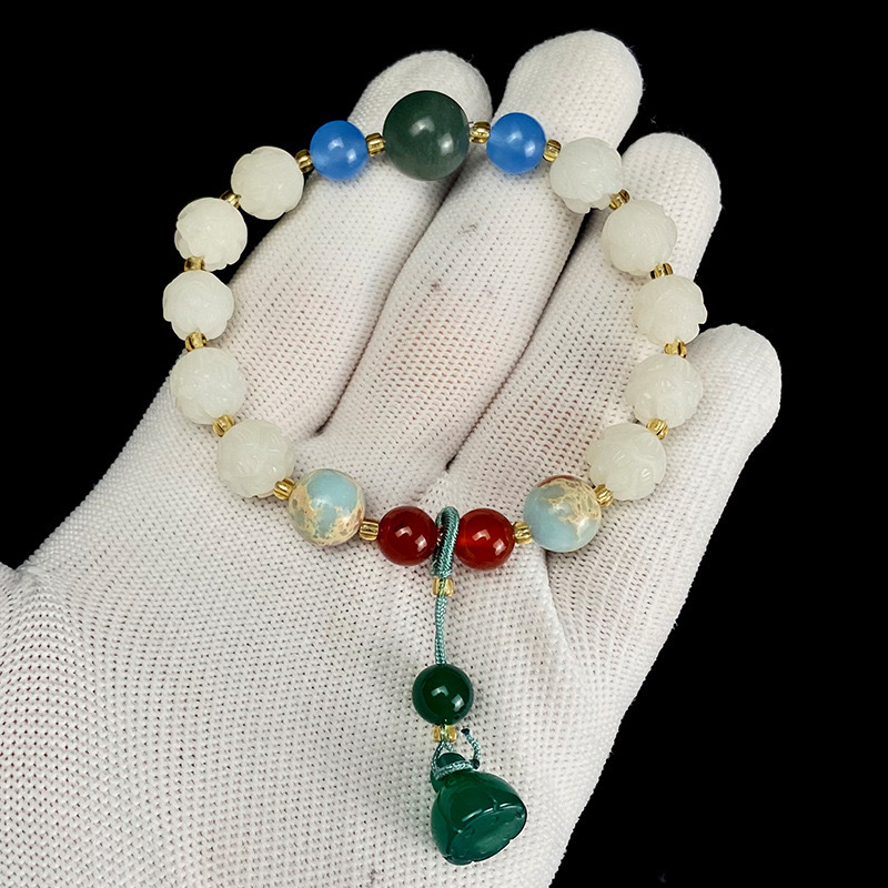 Original Ecología rica multi-tesoro pulsera de raíz de Bodhi color caramelo solo círculo bobinado suave tiro alto tres colores pulsera Bodhi