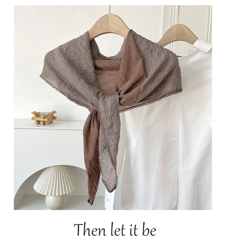 Femmes Style Simple Bloc De Couleur Coton Et Lin Foulard display picture 3