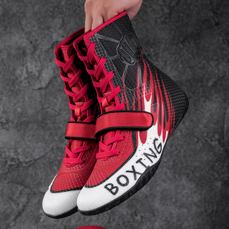 Cross-border boxing shoes for men, professional Muay Thai shoes, Sanda training shoes, fighting shoes, free combat shoes, competition wrestling shoes