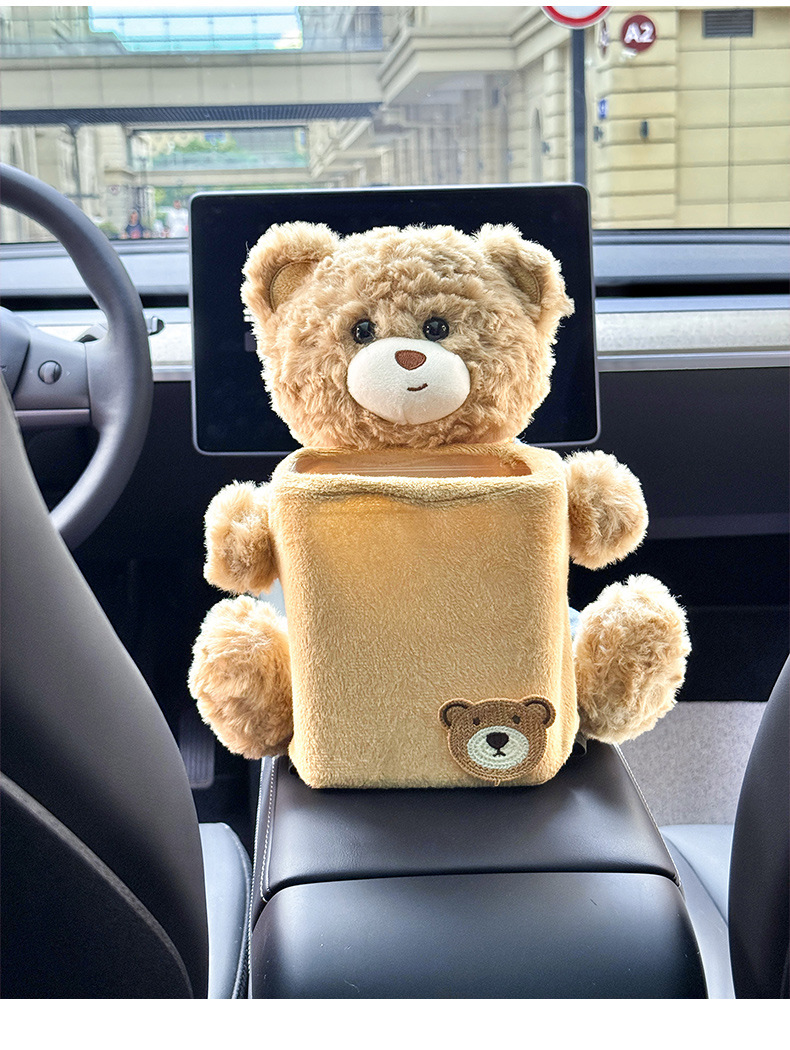 Car Tissue Box and Trash Can Two-In-One Car Umbrella Storage Artifact Waterproof and Cute Car Tissue Box