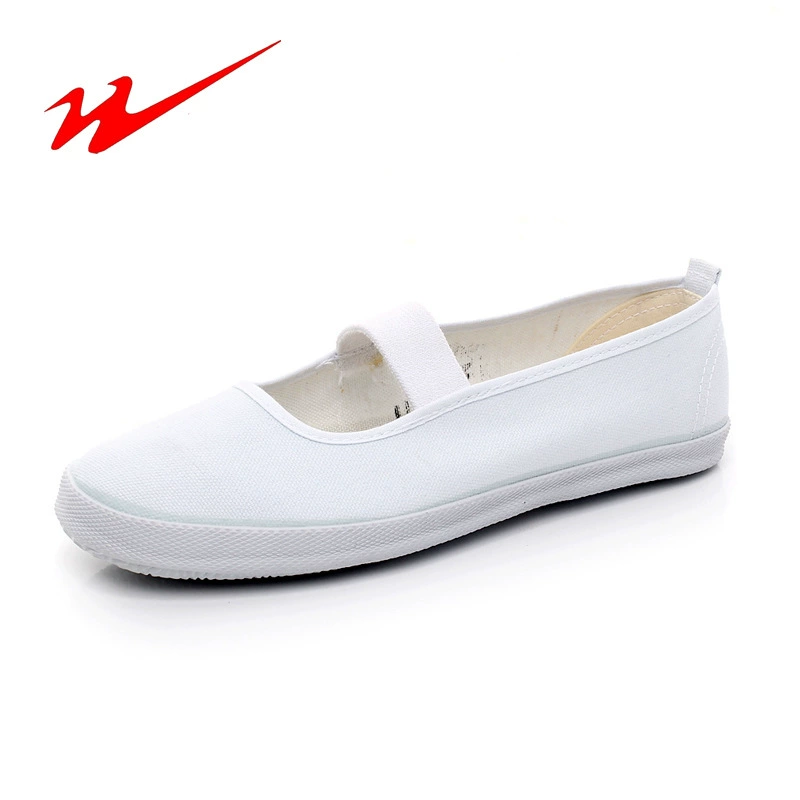 Белая гимнастическая обувь Double Star Спортивная парусиновая обувь для родителей и детей Танцевальная обувь Повседневная Белая обувь Нескользящая дышащая рабочая обувь для медсестер