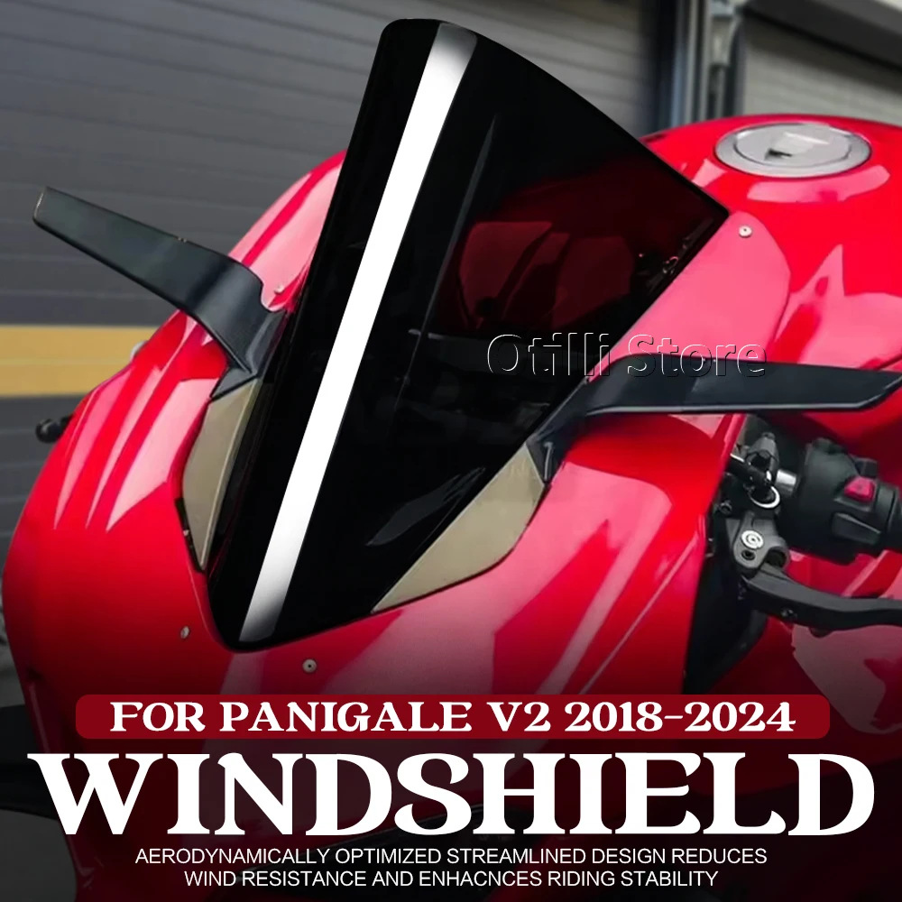 Motorcycle Modification Parts Ducati V2 18-24/V4 18-19 Heightened Front Windshield Cross-Border Hot Sale