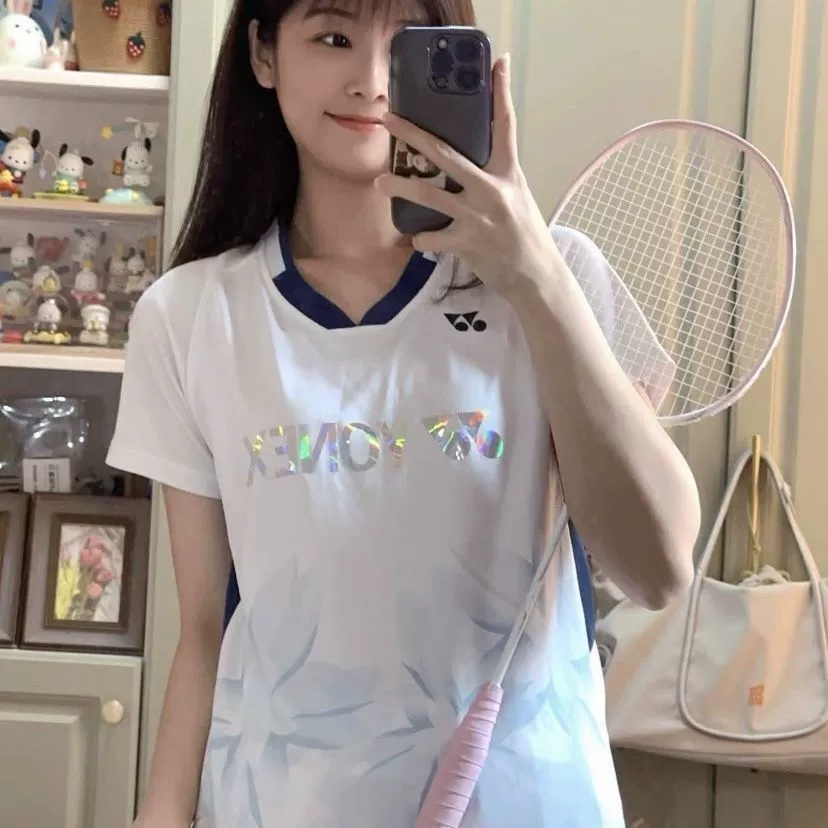 Мужская и женская спортивная форма одного стиля, сине-белый фарфоровый костюм с короткими рукавами Taitei Xiandu, тренировочная одежда, быстросохнущая и дышащая летняя одежда.