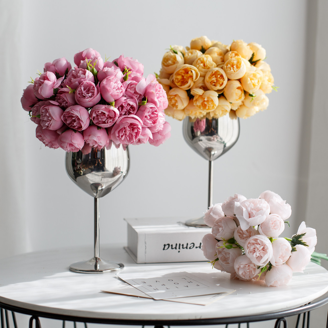 27 Peonies Simulated Flowers Rose Bouquet Wedding Decoration Home Living Room Ornaments Photo Props Wholesale