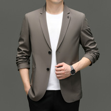 2025春秋压胶休闲西服男小西装外套大码高端商务西装正装单西上衣