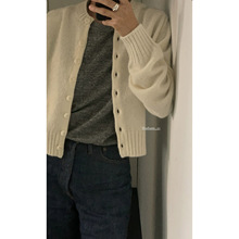 现 2025秋冬季新款韩国设计师urba*ic30名媛风单排扣针织开衫