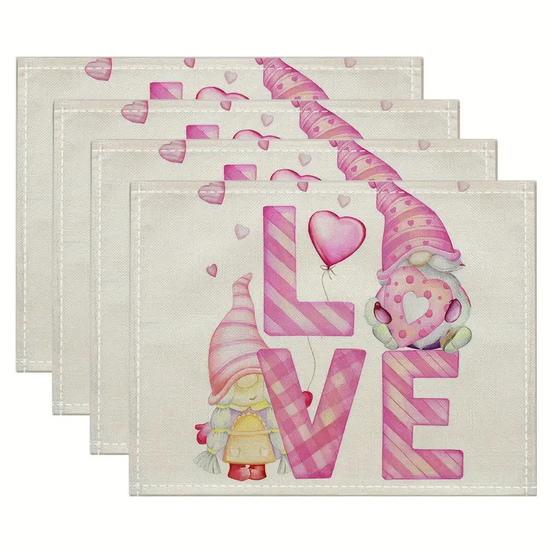 Transfronterizos lino almohadilla de mesa Aliexpress TEMU Amazon almohadilla de mesa cuadrada búfalo rojo almohadilla de Navidad Día de la Independencia