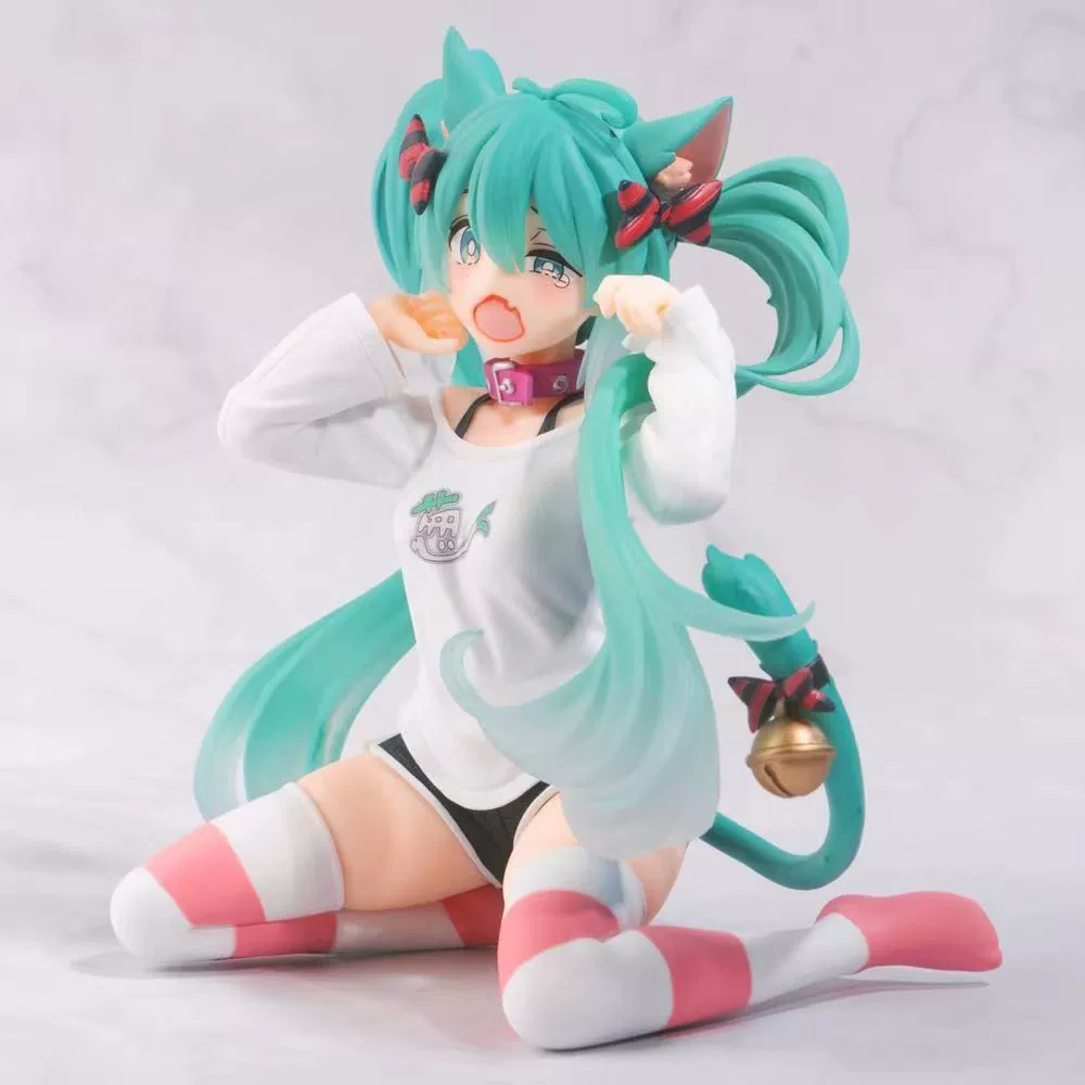 Фигурка Cat Ear Hatsune 11 см, милая мини-кукла в пижаме с короткими рукавами (коробка или пакет)