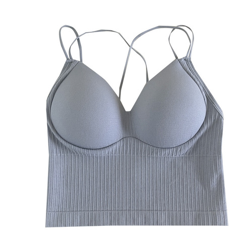 Sexy hot girl all-in-one fixed cup sling beautiful back underwear women's breast-wrapped tube top outer wear sports vest bra