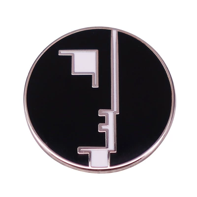 Bauhaus Band Logo Brooch Rock Punk Badge (Yaxa sancaqları) - silver-aa08-02-a06e-6-2-4