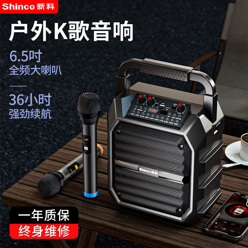 Xinke X17 Square Dance Speaker Bluetooth Subwoofer with Microphone Portable Volume Outdoor Super Bass