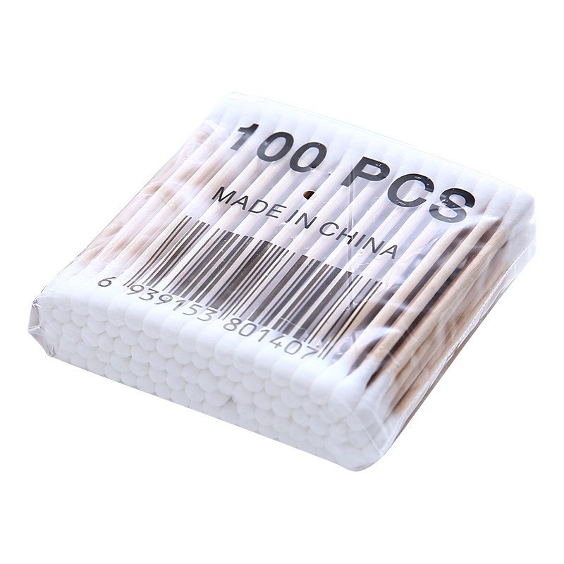 Disposable double ended cotton swabs for makeup and makeup removal, specialized cleaning cotton sticks for beauty, ear digging cotton sticks wholesale