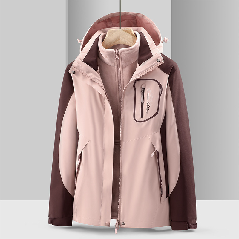 Jackets for Women and Men, Outdoor Windproof and Waterproof Three-In-One Water-Repellent Casual Small Jackets, Lightweight