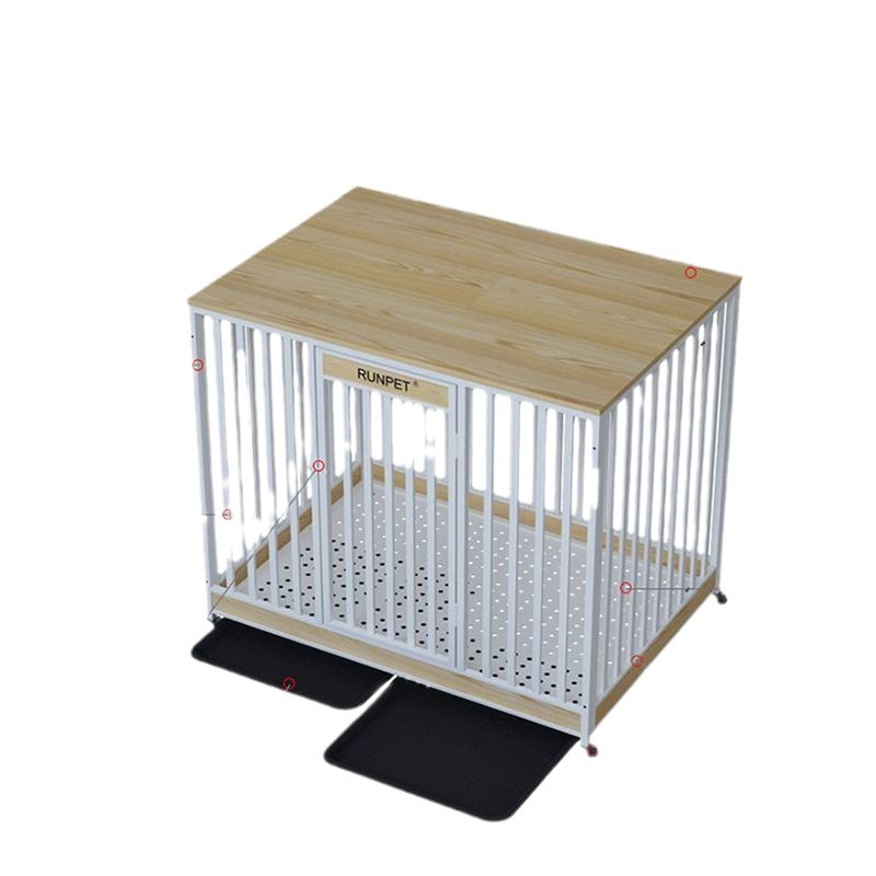 Gran jaula de perro doméstica interior con polea de extracción rápida tipo marco de hierro jaula de perro pintada para fortalecer la casa de perros