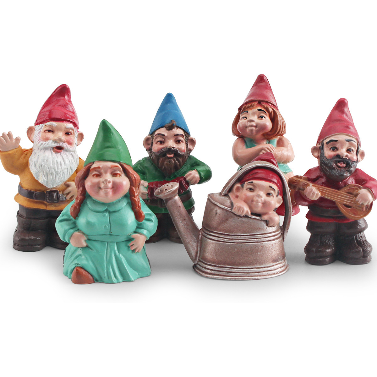 Simulación transfronteriza de Navidad enano espíritu enano elfo familia figura modelo de escritorio estática decoración de juguete
