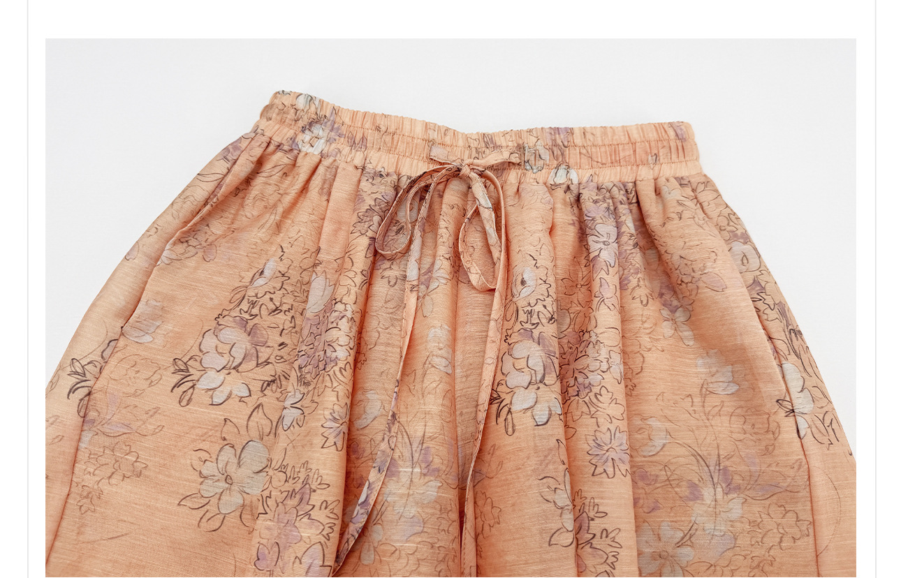 Bộ đồ bộ nữ phong cách Trung Hoa mới, áo rộng quần ống rộng họa tiết jacquard, form suông thoải mái — Trang chủ, bộ đồ, Quần dài chi tiết 19