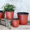 Two-color red plastic flowerpot, wholesale