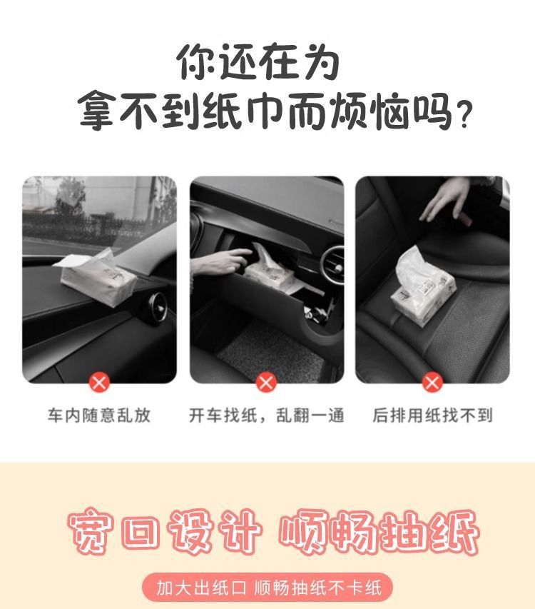 Car Tissue Box, Car Tissue Holder, Seat Back Hanging Paper Bag, Armrest Box, Sun Visor, Cute Decorative Items, Cartoon