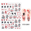 Nail stickers, adhesive fake nails contains rose for St. Valentine's Day for nails, suitable for import, new collection