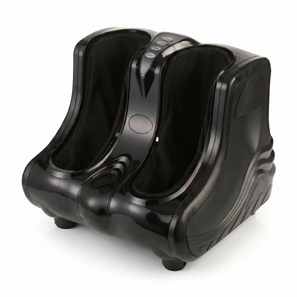 Masajeador de pies, máquina de terapia de amasamiento de pies totalmente automática, masajeador de pantorrillas y plantas de los pies, fabricante de dispositivos de belleza para piernas con compresión caliente