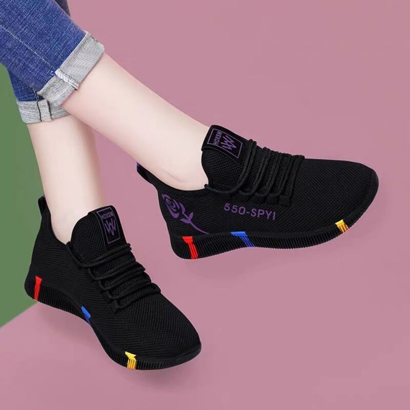 Foreign Trade Casual Cloth Shoes Women's New Sports Shoes Women's Shoes Summer Flats Women's Mesh Shoes Street Stall Shoes Supply Trendyy Sports Shoes