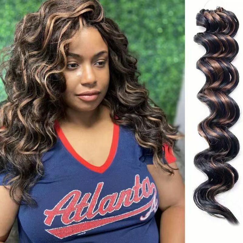 Deep wave crochet hair 15 strands Deep wave crochet hair 15 strands