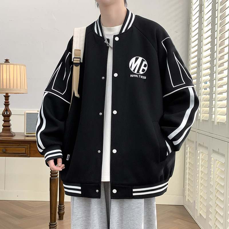 Spring and Autumn youth Jacket Boy 13 junior high school student fashion brand handsome 15-year-old older children Men's Baseball uniform jacket