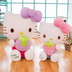 创意卡通水果KT猫草莓猫咪公仔可爱毛绒玩具女生礼品批发外贸玩偶