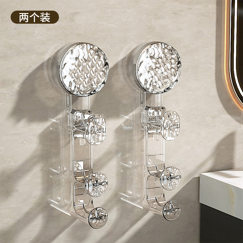 Lavabo de almacenamiento rack baño Punch-libre ventosa colgante cuenca artefacto baño cuenca bañera colgante de pared baño lavabo gancho