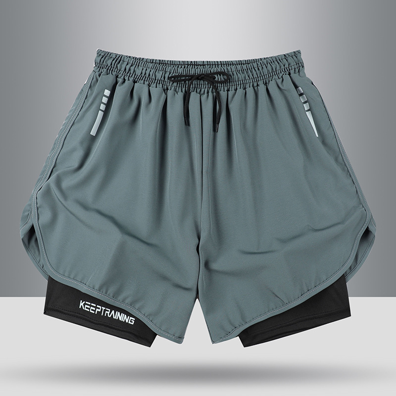 Shirt Less Clothing Running Shorts Men's and Women's Summer Sports Marathon Track and Field Embarrassment-proof Lining Training Fitness Pants Shirt Less Clothing Running Shorts Men's and Women's Summer Sports Marathon Track and Field Embarrassment-proof Lining Training Fitness Pants