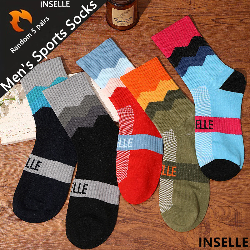 Outdoor Hiking Socks, Mid-Calf Colorful Cotton Socks, Camping Sports Skiing Wading Breathable Quick-Drying Cycling Men's Socks Outdoor Hiking Socks, Mid-Calf Colorful Cotton Socks, Camping Sports Skiing Wading Breathable Quick-Drying Cycling Men's Socks