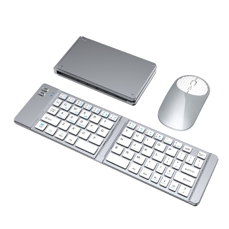 Foldable Keyboard Three-Channel Wireless Bluetooth Portable Computer Office Mini Silent Keyboard and Mouse Set 2.4 Foldable Keyboard Three-Channel Wireless Bluetooth Portable Computer Office Mini Silent Keyboard and Mouse Set 2.4