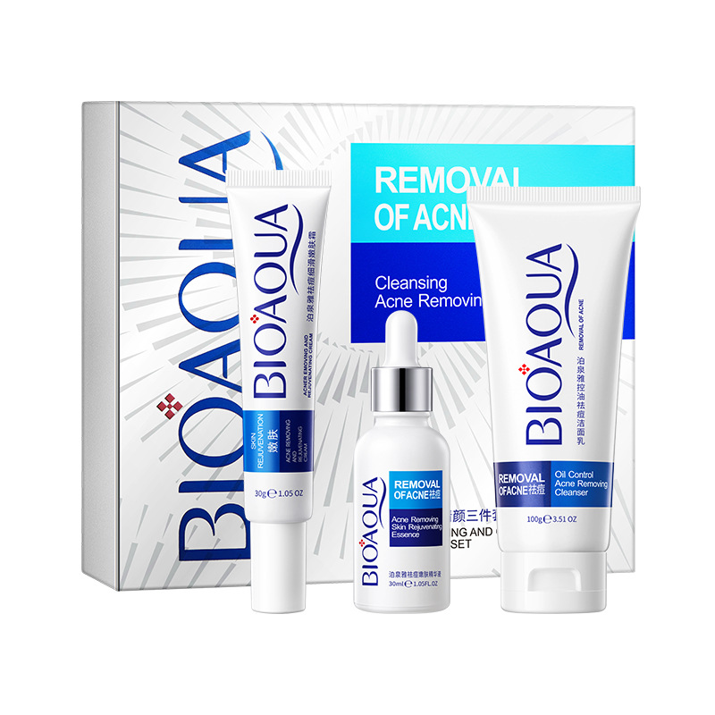 Crema para Eliminar el Acné Boquanya, Limpieza Suave, Nutritiva, Reparadora y Mejora la Piel Propensa al Acné, Limpiador Facial para Eliminar el Acné, Esencia Líquida
