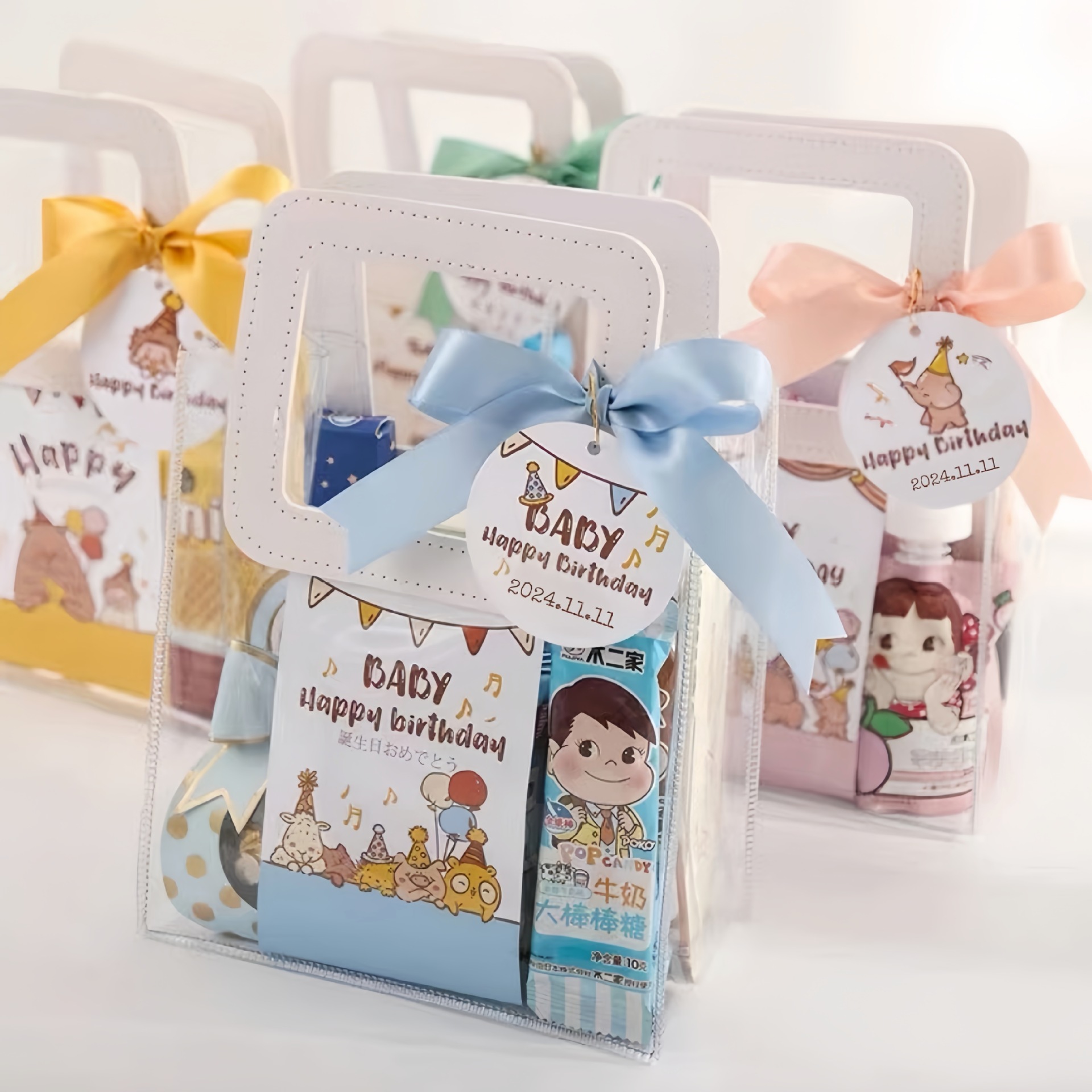 袋子pvc手提ins风圣诞伴手礼礼品袋感恩节婚礼手提袋产品展示