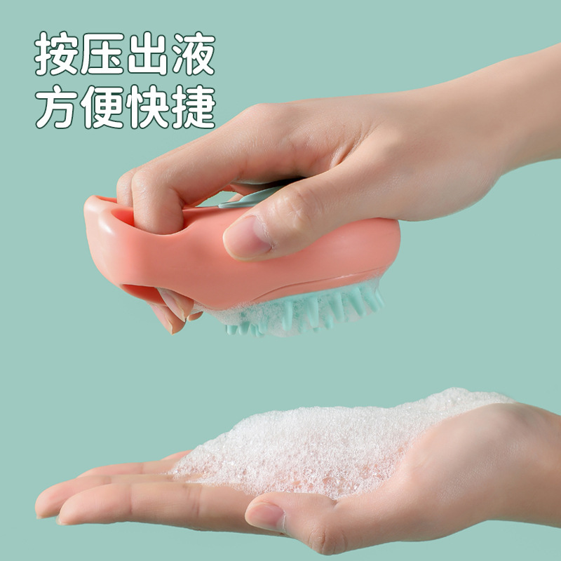 Perro mascota baño masaje cepillo Peluche Corgi baño peine Gato Baño artefacto suministros colección completa cepillo de silicona