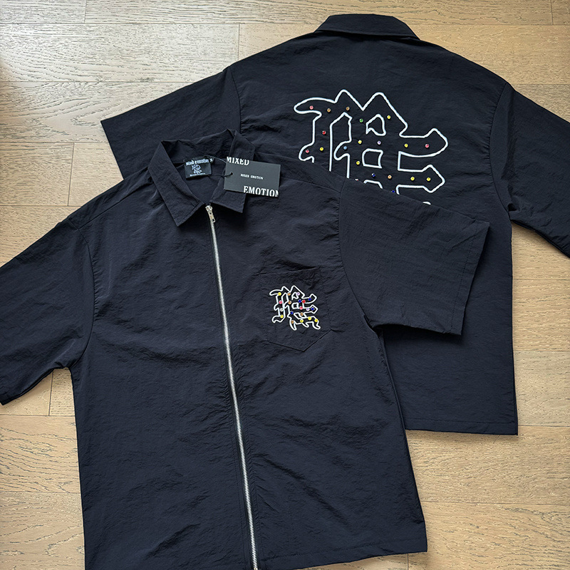 Tarjeta de marca de moda americana impresión de diamante caliente pareja de moda adolescente de verano chaqueta de manga corta camiseta