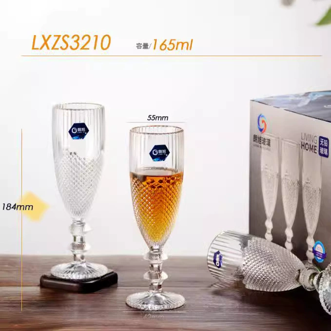 Стеклянный бокал для шампанского Langxu высокий бокал для вина виски бокал для шампанского оптовая европейская классическая кружка с бриллиантами