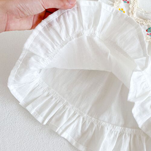 ins new summer baby girl embroidered thin dress baby 0-3 years old white dress princess dress