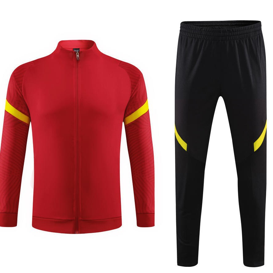Trajes de entrenamiento de fútbol hombres de manga larga otoño-invierno marca número de entrenamiento de fútbol equipo de equipo de fútbol chaqueta de manga larga