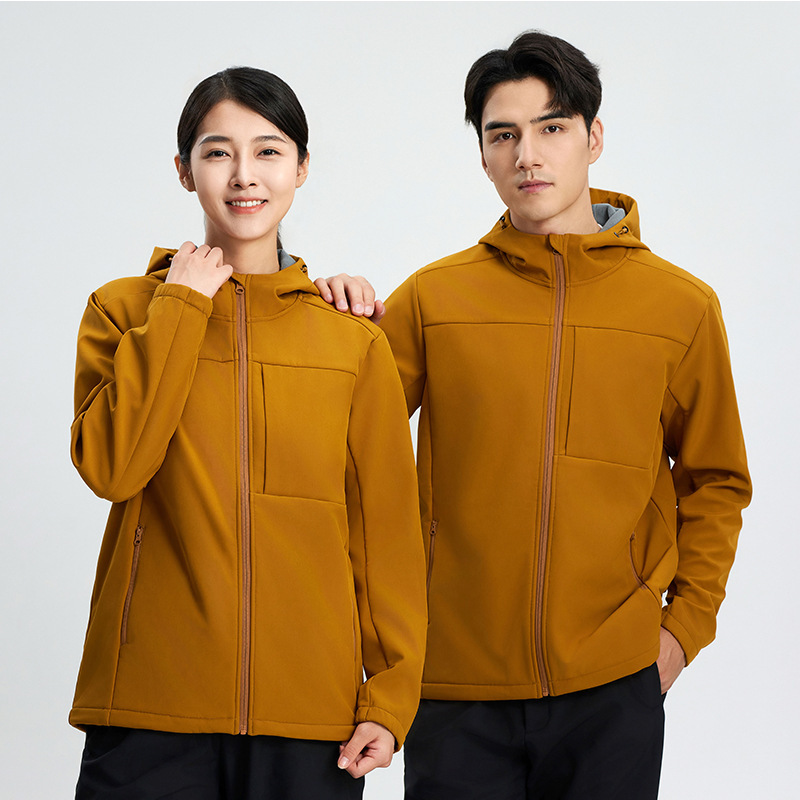 A Certain Brand's Same Style Outdoor Softshell Jacket for Autumn and Winter, Unisex, Windproof, Waterproof, Fleece-Lined, Warm, Functional Mountaineering Coat