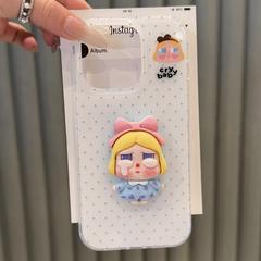 立体哭泣女孩适用苹果16promax手机壳卡通iphone15保护套华为小米
