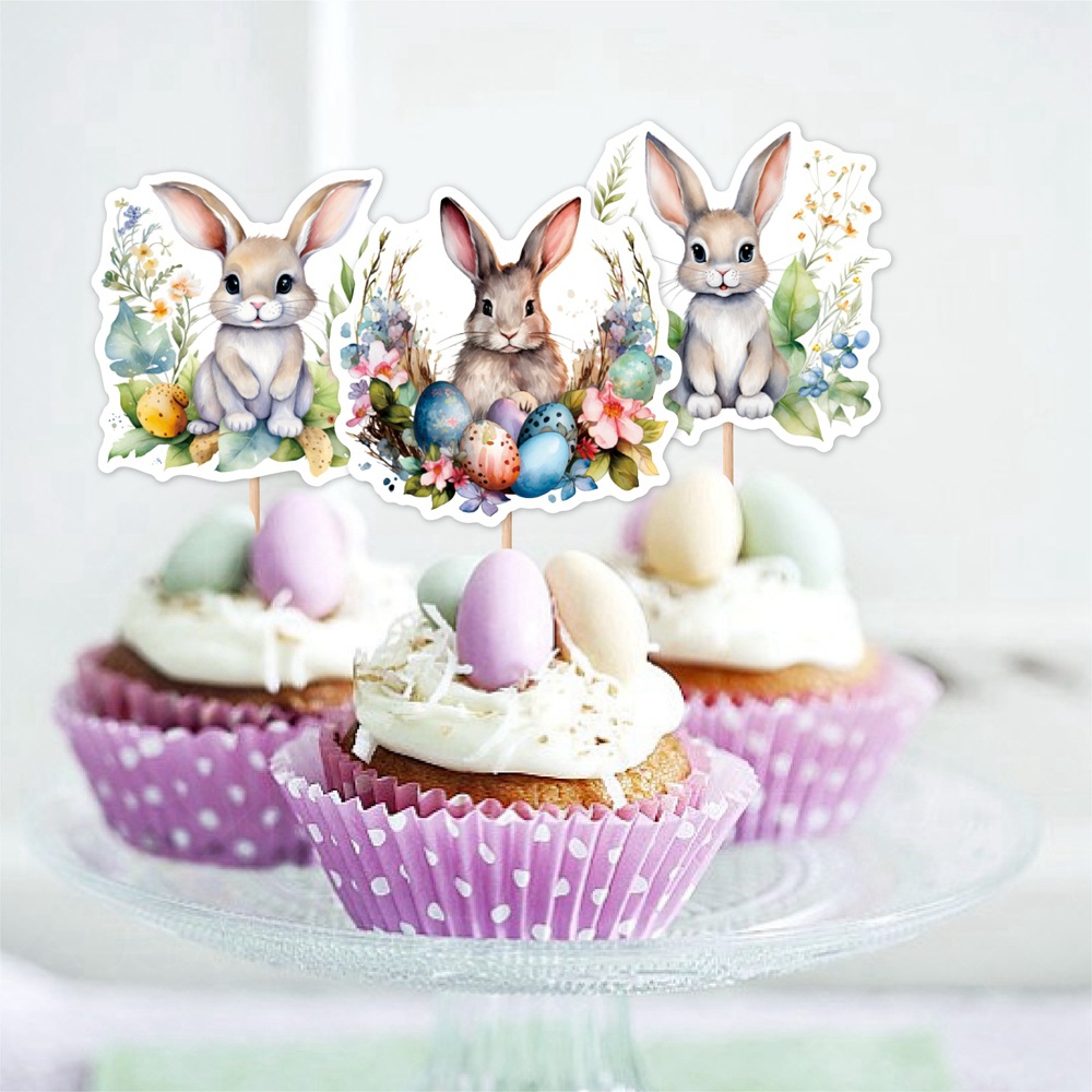 Amazon Pascua Festival Fiesta decoración pastel inserción conejo tema Fiesta pastel decoración plug-in