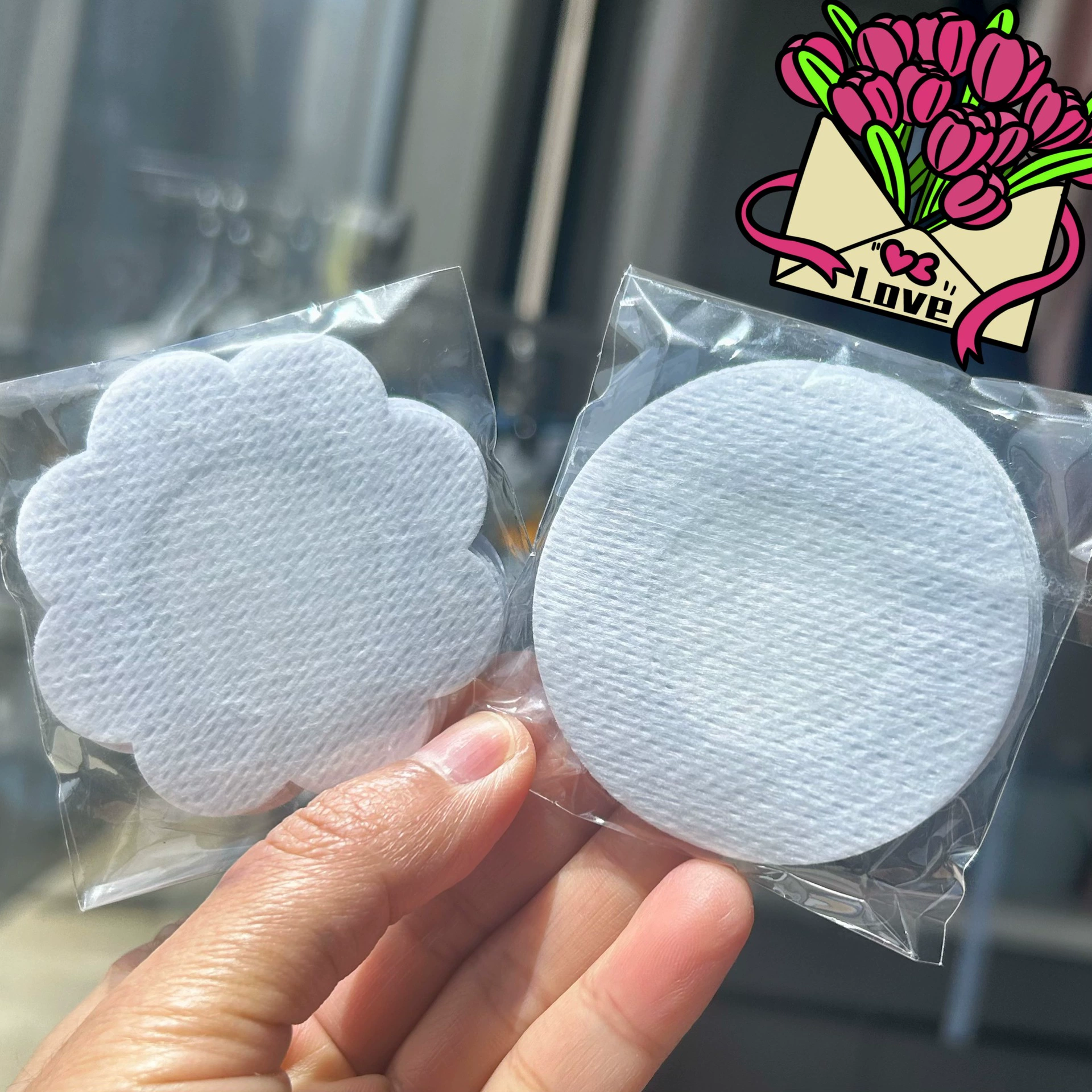 Disposable Nipple Covers, Silicone & Non‑woven Pads, Invisible Shock‑proof Protection, 5‑pair Pack