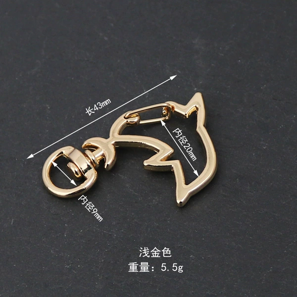 Fish buckle light golden color