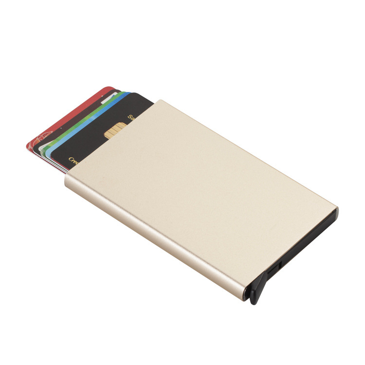 Fashion Style Square Shape Unisex Solid Color Alloy Open Card Holders