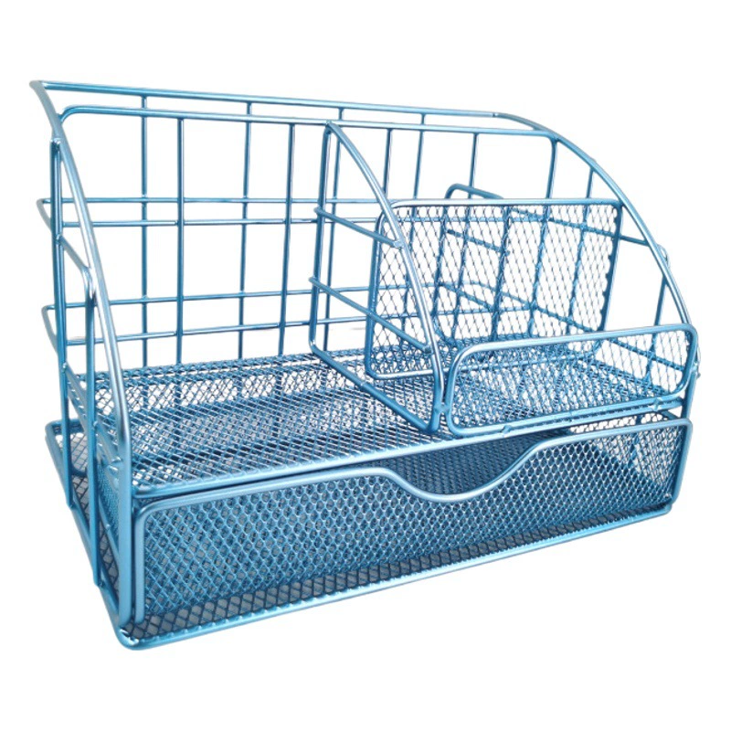 Скандинавский настольный металлический ящик для файлов, многофункциональный ящик для хранения, канцелярские принадлежности, стойка для косметики