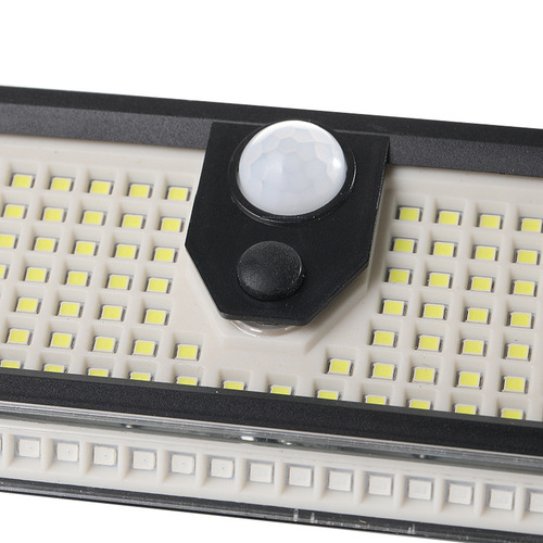 New solar lamp 190LED garden lighting wall lamp human body sensing three-sided luminous solar street lamp