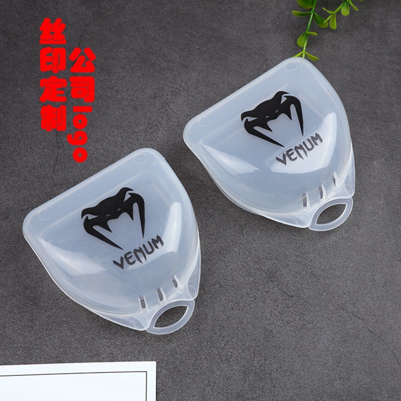 Niños taekwondo Sanda brazo dental de grado alimenticio EVA brazo dental deportivo al aire libre protector dental caja PP protección de embalaje