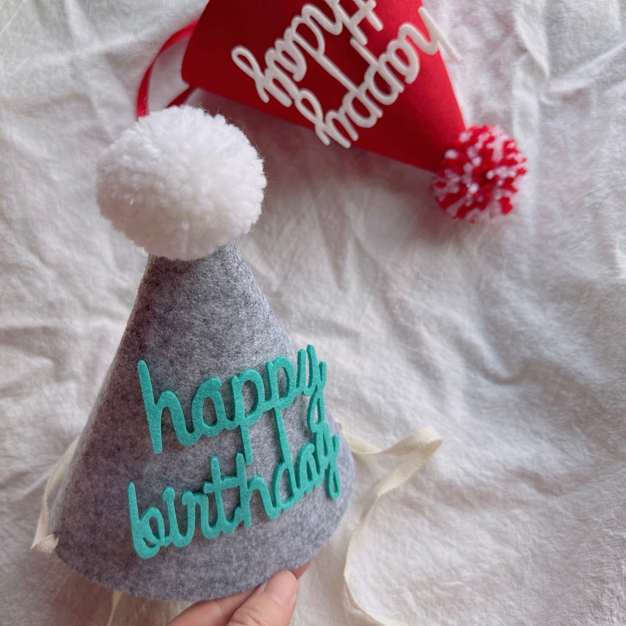 ins felt birthday party hat boys and girls fur ball headband baby children holiday decoration photo props