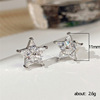 Fashionable zirconium, universal earrings, simple and elegant design